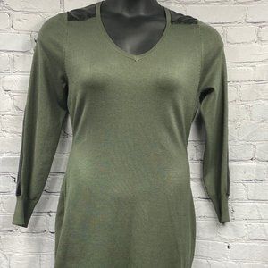 Say What | Dress With Faux Leather Accents NWOT